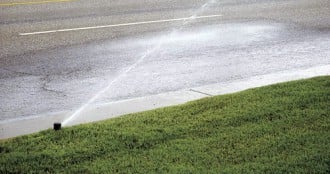 photo of irrigation of lawn